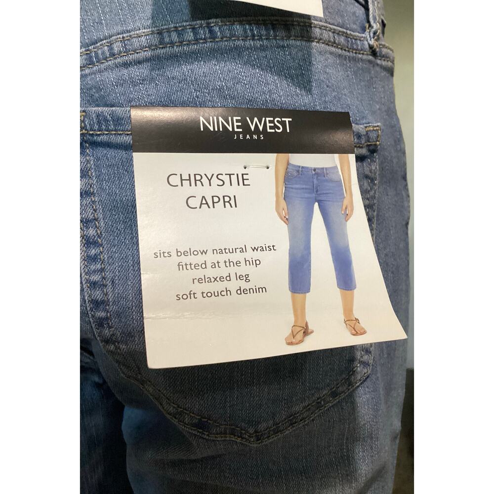 Nine West Chrystie Mid-Rise Stretch Denim Capri Jeans – Medium Wash size 4 - Picture 6 of 6